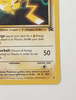 Pokemon Pikachu 1999 Kids WB First Movie WOTC #4 Black Star Promo - Image 5