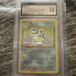 CGC 10 GEM MINT Blastoise Holo Celebrations Classic Collection 2/102 Pokemon - Image 1