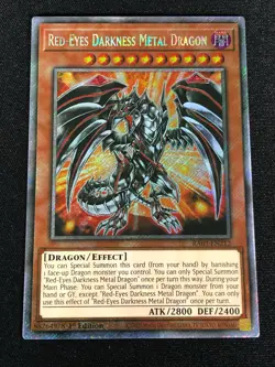Yugioh Red-Eyes Darkness Metal Dragon RA03-EN212 1st Platinum Secret (NM) - Image 1