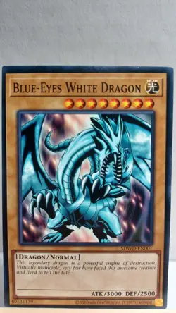 Blue-Eyes White Dragon [LOB Art] 1st Edition Error [NM] - Yu-Gi-Oh! SDWD Common - Image 1