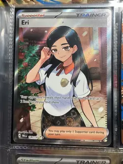 Pokemon TCG Prismatic Evolutions Eri Full Art Trainer Ultra Rare Card 136/131 - Image 1