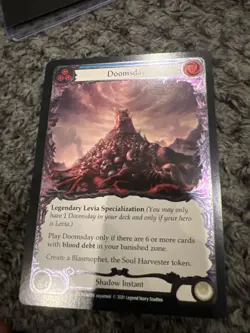 NEW COLD FOIL Doomsday MON189 Legendary Card Monarch 1st FaB Flesh and Blood TCG - Image 1