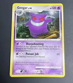 Pokemon Gengar 17/99 Arceus Non-Holo Card 2009 TCG Rare - Image 1