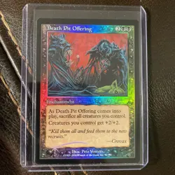 Death Pit Offering FOIL Nemesis NM Black Rare MAGIC GATHERING CARD never played - Image 1