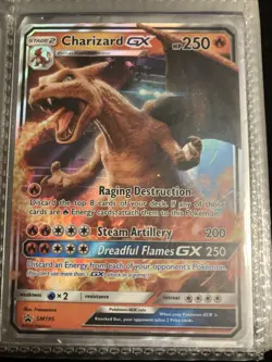 Pokemon TCG Charizard GX Hidden Fates Holo Full Art Ultra Rare Card - Image 1