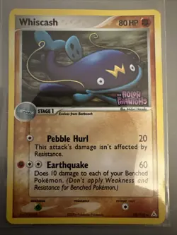 POKEMON Whiscash 55/110 EX Holon Phantoms Stamped Card NM - Image 1