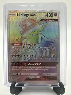 Pokemon TCG Nihilego GX 114/111 Crimson Invasion Sun & Moon Secret Rare Card - Image 1