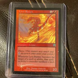 MTG Foil Rare Lava Runner x 1- Mercadian Masques never played. - Image 1