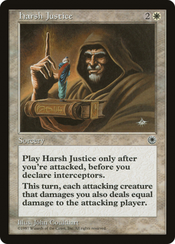 Harsh Justice (MP) Portal POR Magic MTG - Image 1