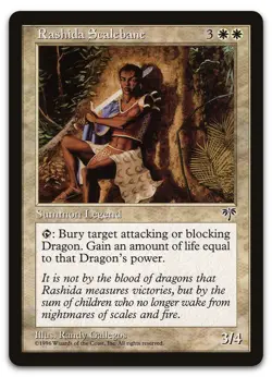 Rashida Scalebane (LP) Mirage MIR Magic MTG - Image 1