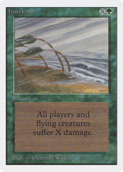 Hurricane (MP) Unlimited Edition 2ED Magic MTG - Image 1