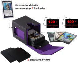 MTG Deck Box With Slot For Commander Display, Patented Design, Fits 100+ Doub... - Image 4