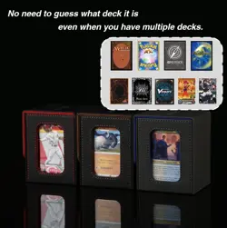 MTG Deck Box With Slot For Commander Display, Patented Design, Fits 100+ Doub... - Image 5