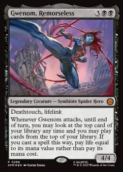 Gwenom Remorseless MTG Spider-Man GB Exclusive Promo SPM 0286 *Presell* - Image 1
