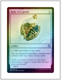 1x Relic of Legends, Foil, Magic the Gathering MTG NM - Image 1