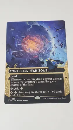 R 0008 Contested War Zone STELLAR SIGHTS BORDERLESS Edge of Eternities MTG Card - Image 1