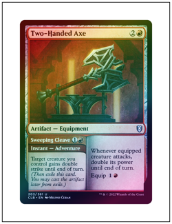 1x Two-Handed Axe, Foil, Magic the Gathering MTG NM - Image 1