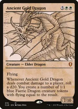 Ancient Gold Dragon (NM) (Showcase Foil) Battle for Baldur's Gate MTG - Image 1
