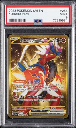 2023 POKEMON SVI EN-SCARLET & VIOLET HYPER RARE #254 KORAIDON EX PSA 9 - Image 1