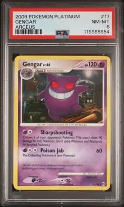 2009 POKEMON PLATINUM ARCEUS GENGAR #17 PSA 8 NM #119985854 - Image 1
