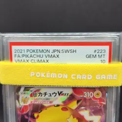 PSA 10 Pikachu VMAX CSR #223 Pokemon Sword & Shield VMAX Climax Japanese 2021 - Image 4