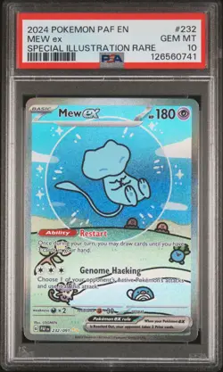 2024 POKEMON PAF EN-PALDEAN FATES SPECIAL ILLUSTRATION RARE #232 MEW EX PSA 10 - Image 1