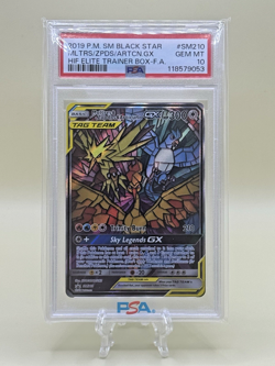 Pokemon Moltres & Zapdos & Articuno GX Hidden Fates ETB FA Promo SM210 PSA 10 - Image 1
