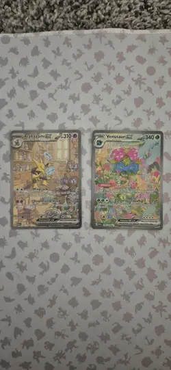 Pokemon TCG: S&V 151 Venusaur 198/165 Alakazam 201/165 SIR Full Art Holo NM Lot - Image 1
