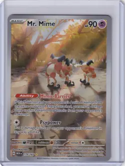 MR MIME 179/165 POKEMON TCG SV: SCARLET & VIOLET 151 ILLUSTRATION RARE NEAR MINT - Image 1