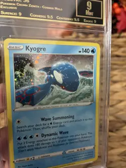 Pokemon TCG Crown Zenith Kyogre Swirl 036/159 Cosmos Holo Rare (2023) - Image 3