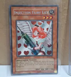 Yugioh Injection Fairy Lily LOD-100 Secret Rare 1st Edition VLP - Image 1
