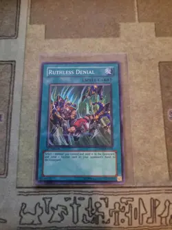YUGIOH RUTHLESS DENIAL DP04-EN024 SUPER 1ST ED LP - Image 1