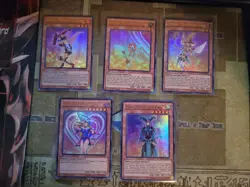 YUGIOH 5 MAGICIAN GIRL + LEMON + KIWI + BERRY + APPLE + DARK GIRL MVP1 ULTRA 1ST - Image 1