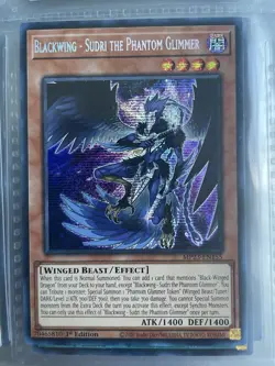YuGiOh! - Blackwing - Sudri the Phantom Glimmer MP23-EN155 Prismatic Secret Rare - Image 1