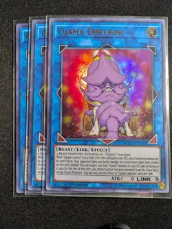 Yugioh - 3x Ojama Emperor DUOV-EN033 1st Edition Ultra Rare NM - Image 1