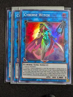 Yugioh - 3x Cyberse Witch MP19-EN098 1st Edition Super Rare NM - Image 1
