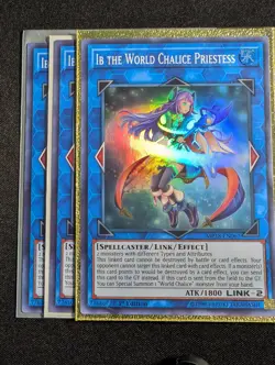 Yugioh - 3x Ib the World Chalice Priestess MP18-EN067 1st Edition Super Rare NM - Image 1