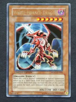 White-Horned Dragon Limited Edition MDP2-EN006 Yu-Gi-Oh Trading Card - Image 1