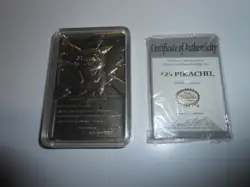 Pokemon Card Pikachu #25 Gold Plated 23k 23 Karat Burger King 1999 COA Nintendo - Image 3