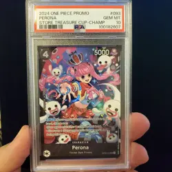 Perona Store Treasure Cup 2024 OP06-093 One Piece Promotion Cards Foil PSA 10 - Image 1