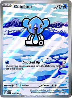 Cubchoo 109/086 Illustration Rare Pokemon Card TCG 2025 S&V BLACK BOLT NM+ - Image 1