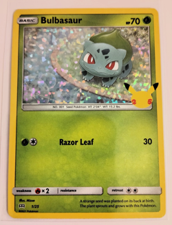 Bulbasaur 01/25 McDonald's 25th Anniversary Promo Holo Pokemon Card NM - Image 1