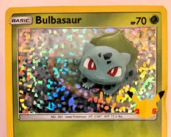 Bulbasaur 01/25 McDonald's 25th Anniversary Promo Holo Pokemon Card NM - Image 2