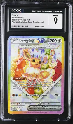CGC 9 Eevee Ex SVP 174 SPC Prismatic Evolutions Premium Pokemon Card - Image 1
