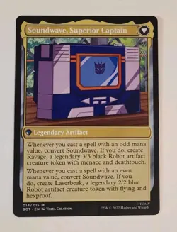 Soundwave, Sonic Spy Soundwave, Superior Captain - BOT - MTG Card - Image 2