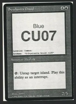 ***Svyelunite Druid (Unreleased) Playtest Card*** MTG Alliances Kid Icarus - Image 1