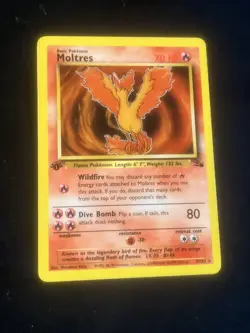 Moltres 27/62 - Non-Holo Fossil 1st Edition 1999 Pokemon TCG Card - Image 1
