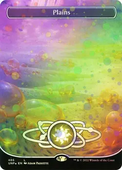 Plains #491 Borderless Galaxy Foil Unfinity NM MTG - Image 1