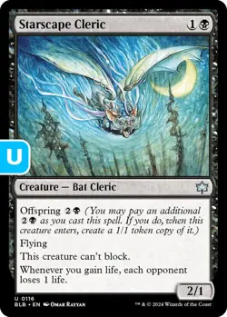 MTG Starscape Cleric BloomBurrow Uncommon Creature Bat Cleric NM - Image 1