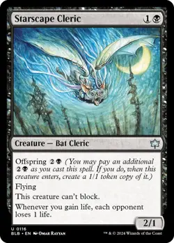 MTG Starscape Cleric BloomBurrow Uncommon Creature Bat Cleric NM - Image 2